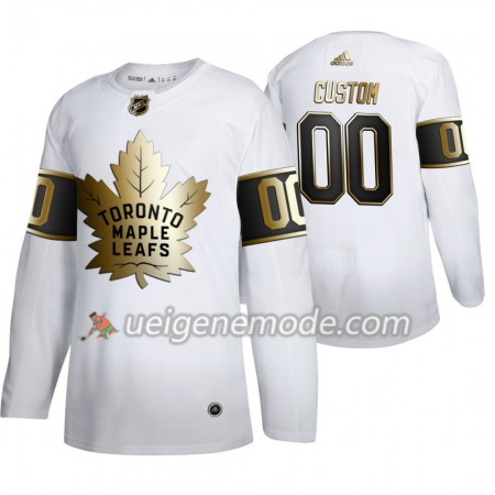 Herren Eishockey Toronto Maple Leafs Trikot Custom Adidas 2019-2020 Golden Edition Weiß Authentic